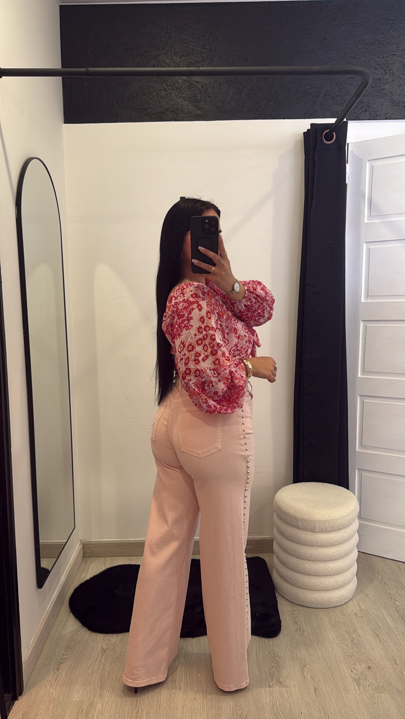 Calças de ganga Wide leg REDIAL - rosa