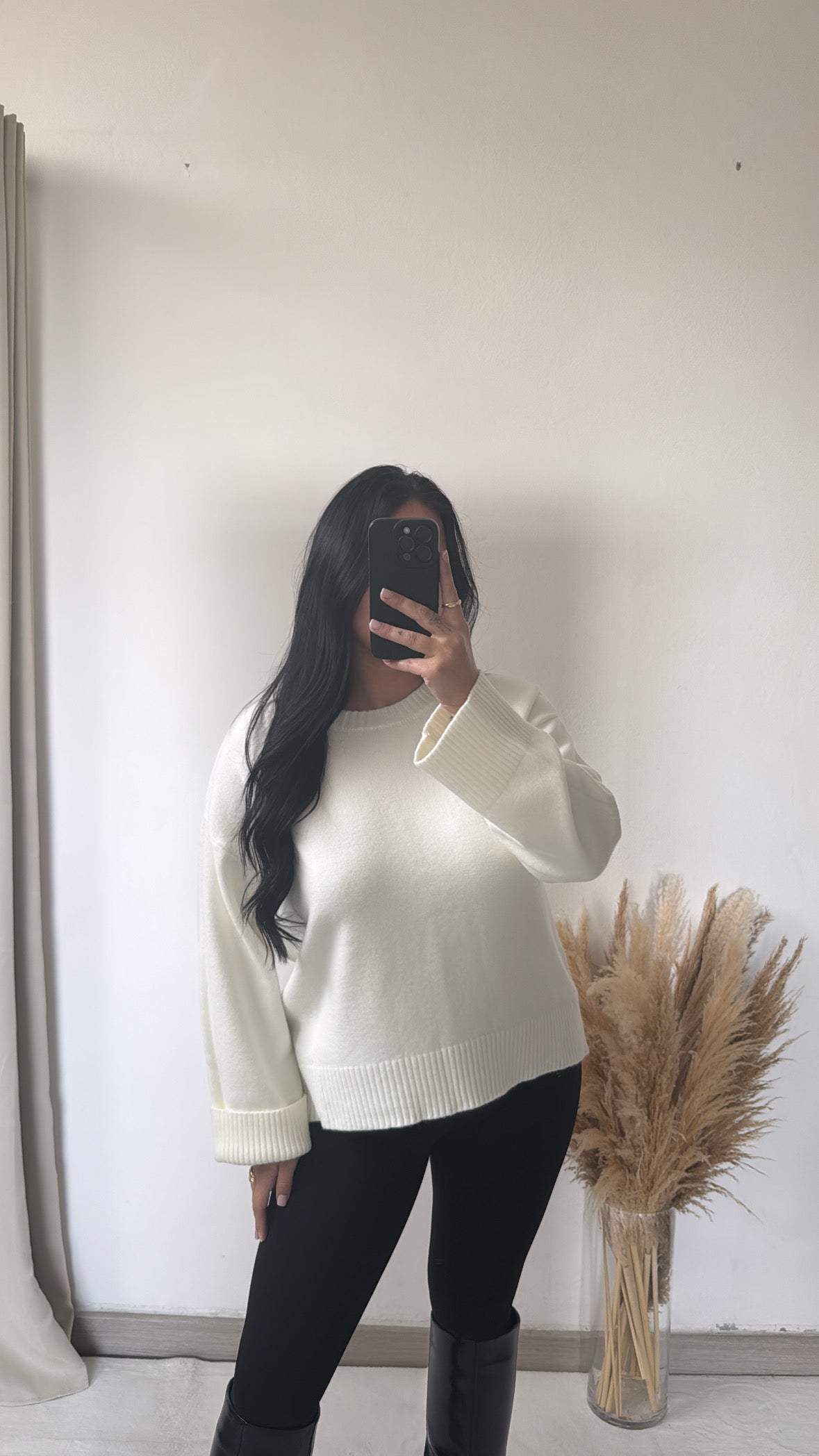 Camisola de malha branca MOCHY