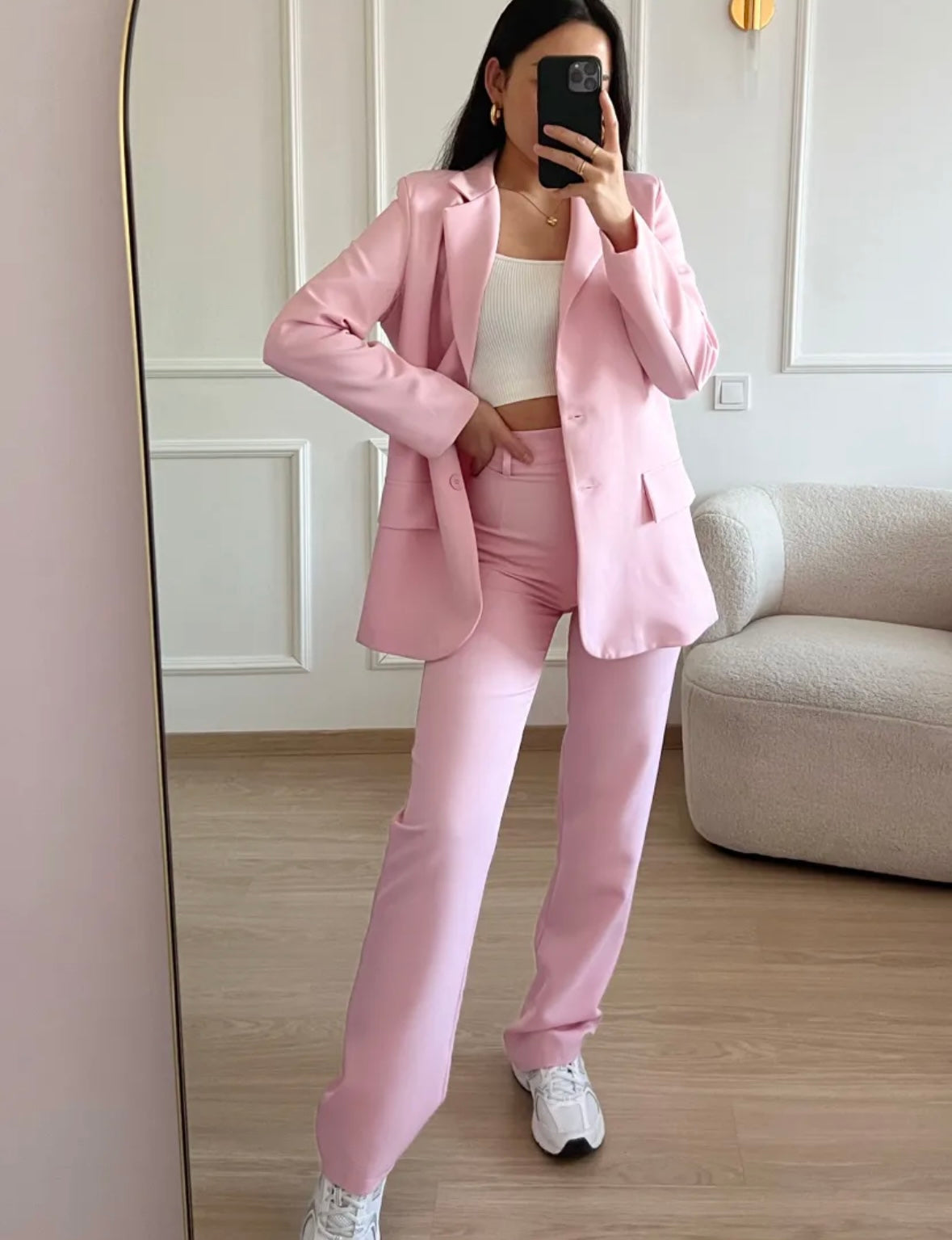 Blazer oversize - rosa