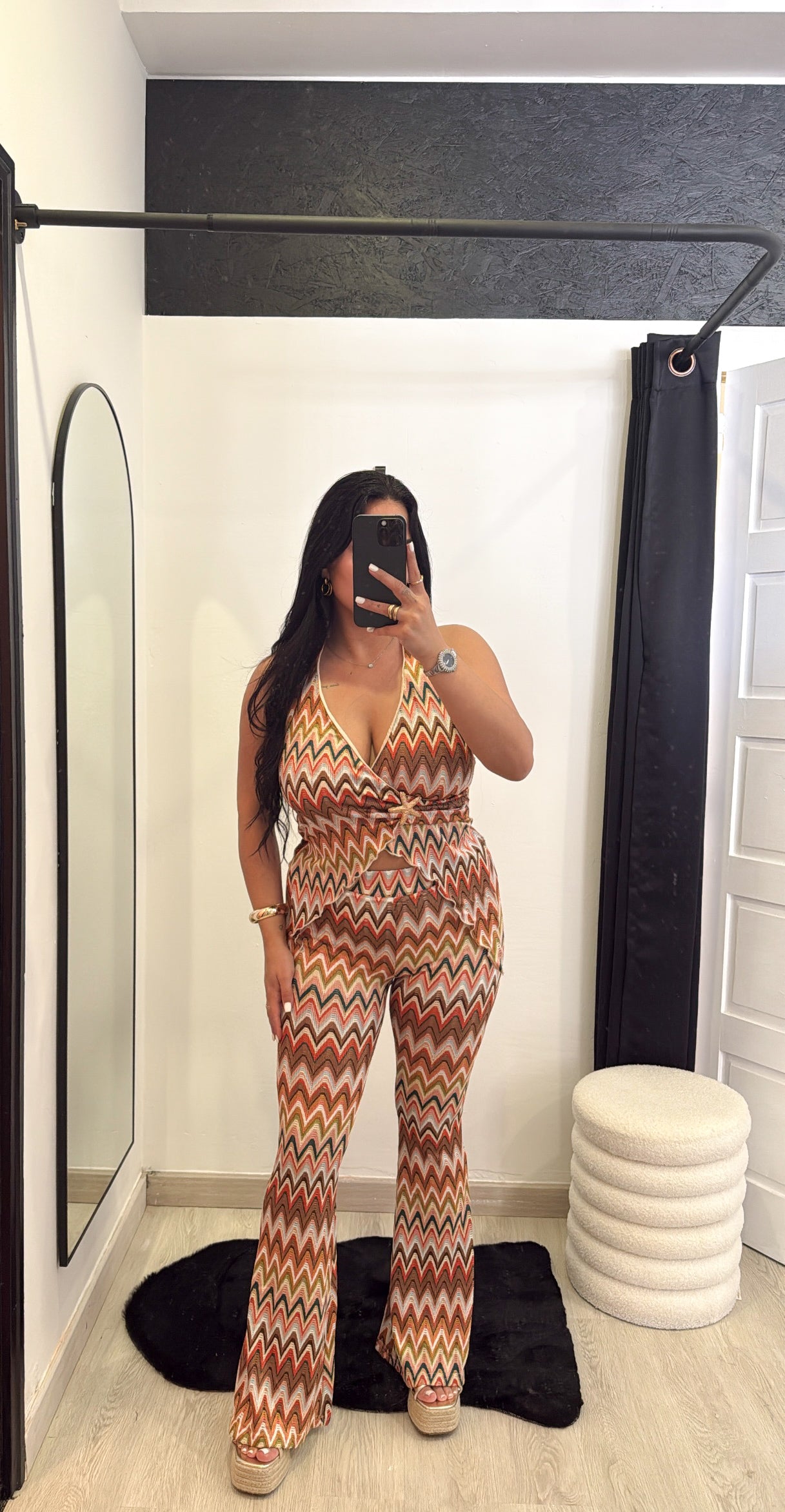 Conjunto Ondulado com Top e Calças