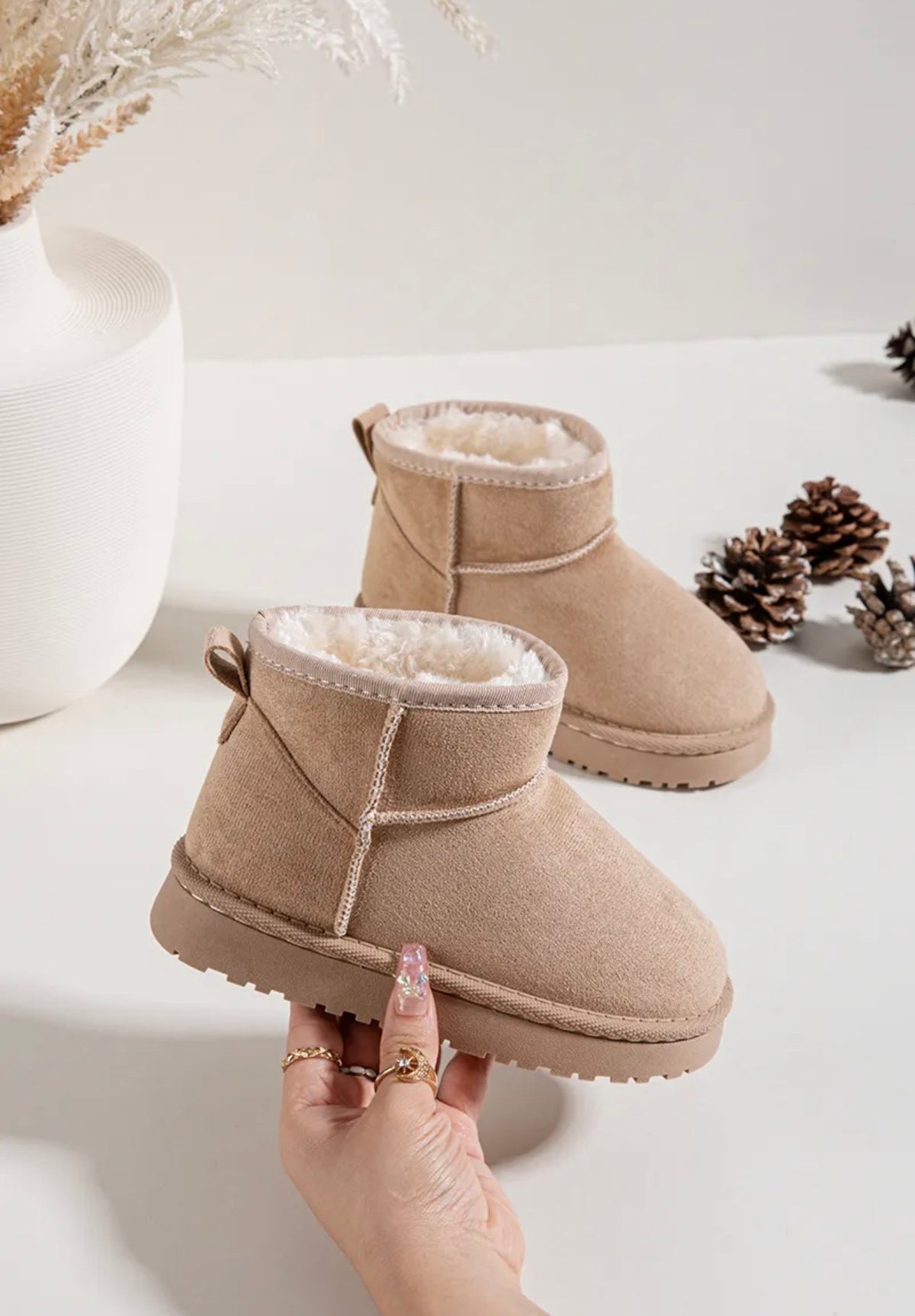 Botas de neve bege