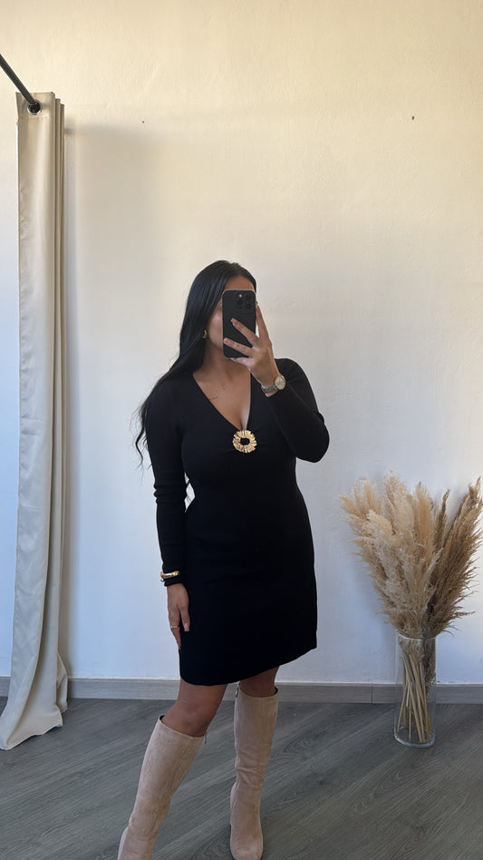 Vestido de malha - preto