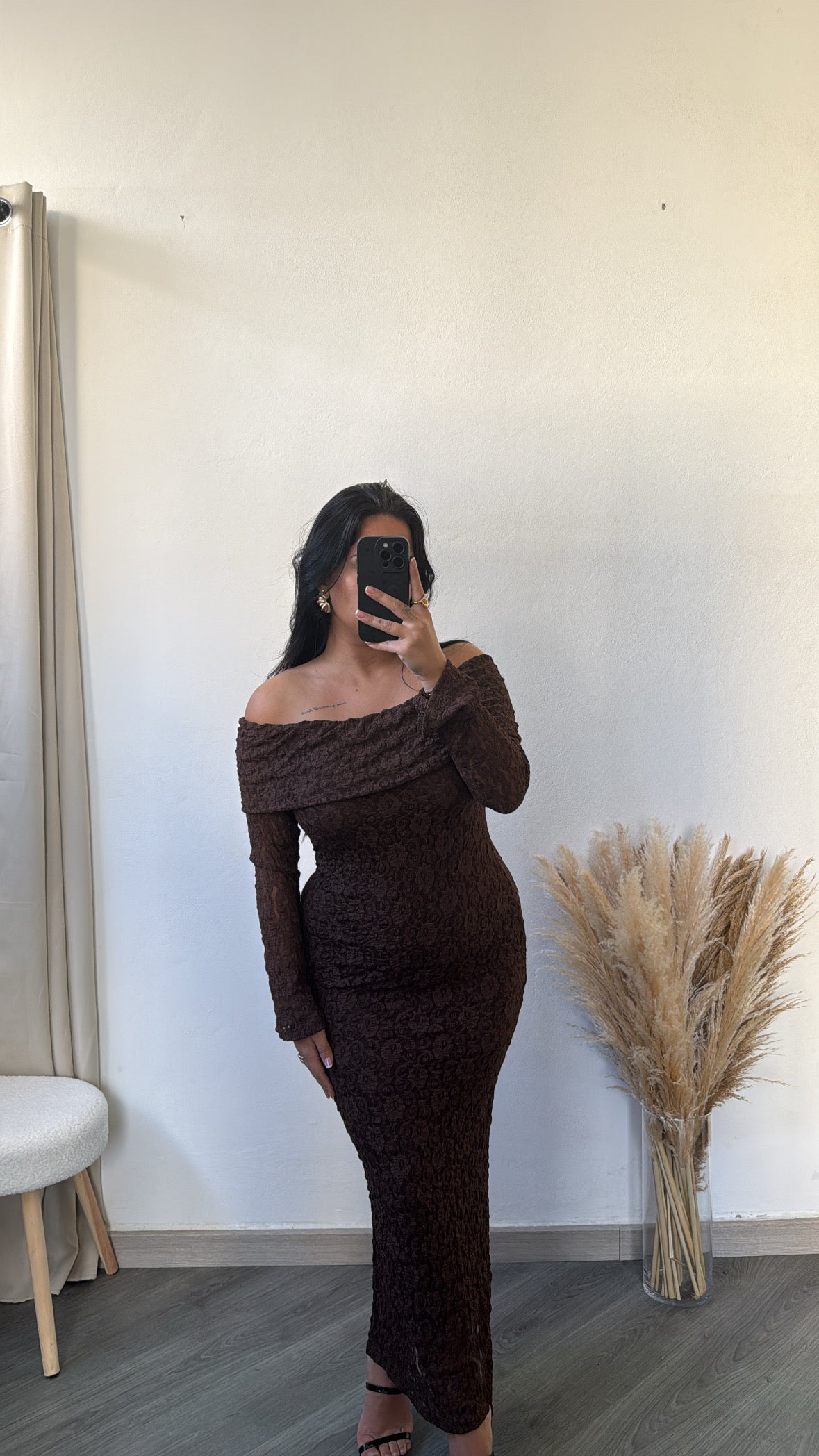 Vestido longo rendado