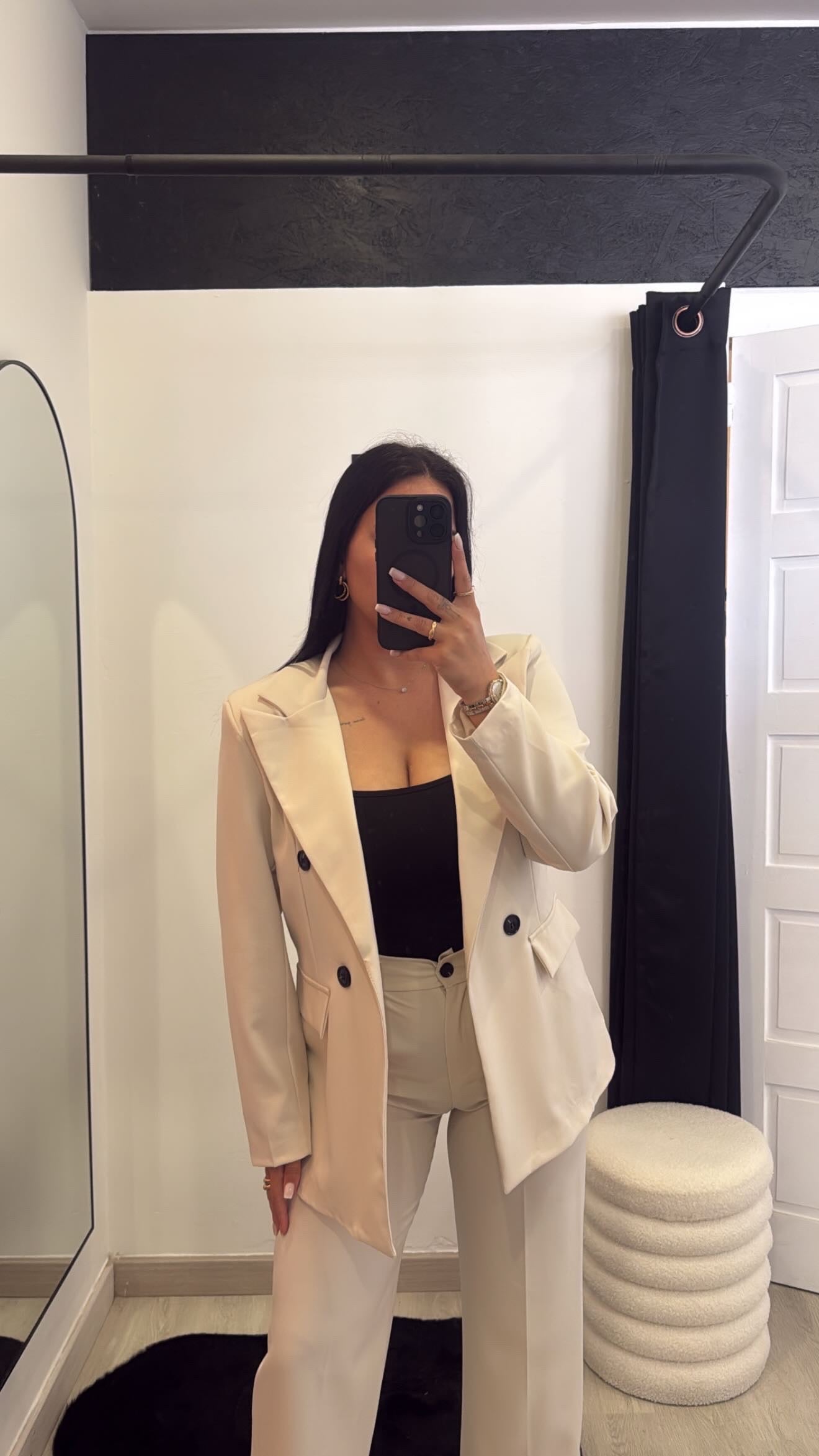 Fato elegante bege