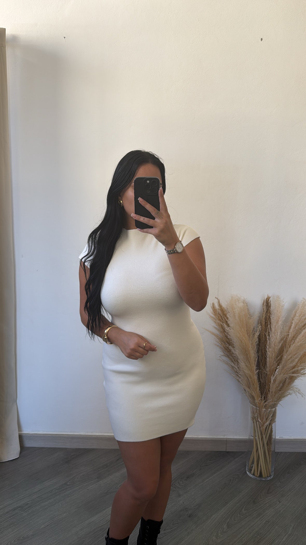 Vestido curto justo - BRANCO