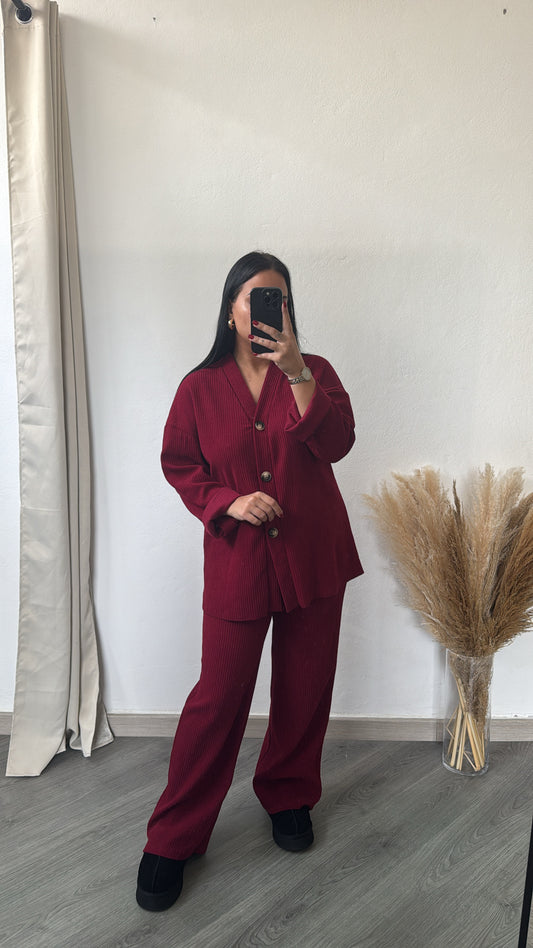 Conjunto comfy - bordô