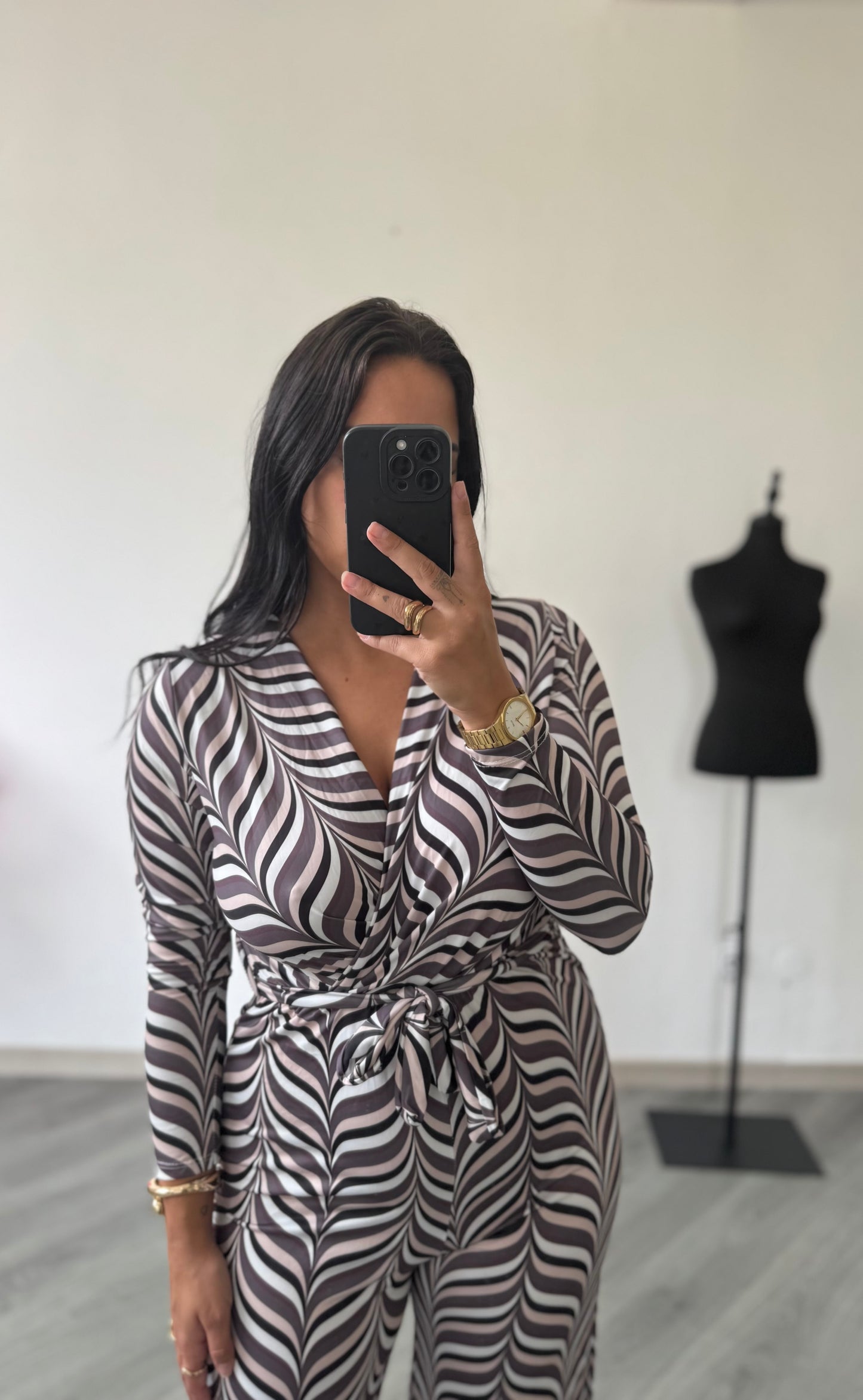 Macacão estampado c/cinto