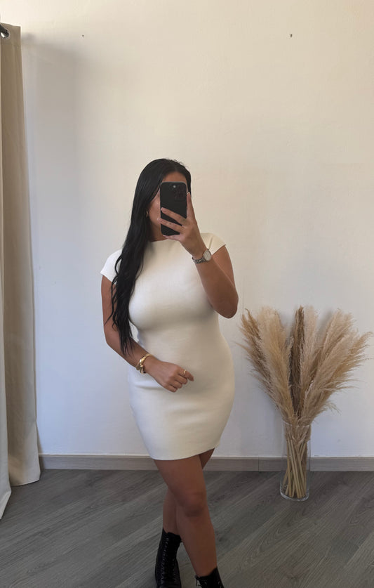 Vestido curto justo - BRANCO