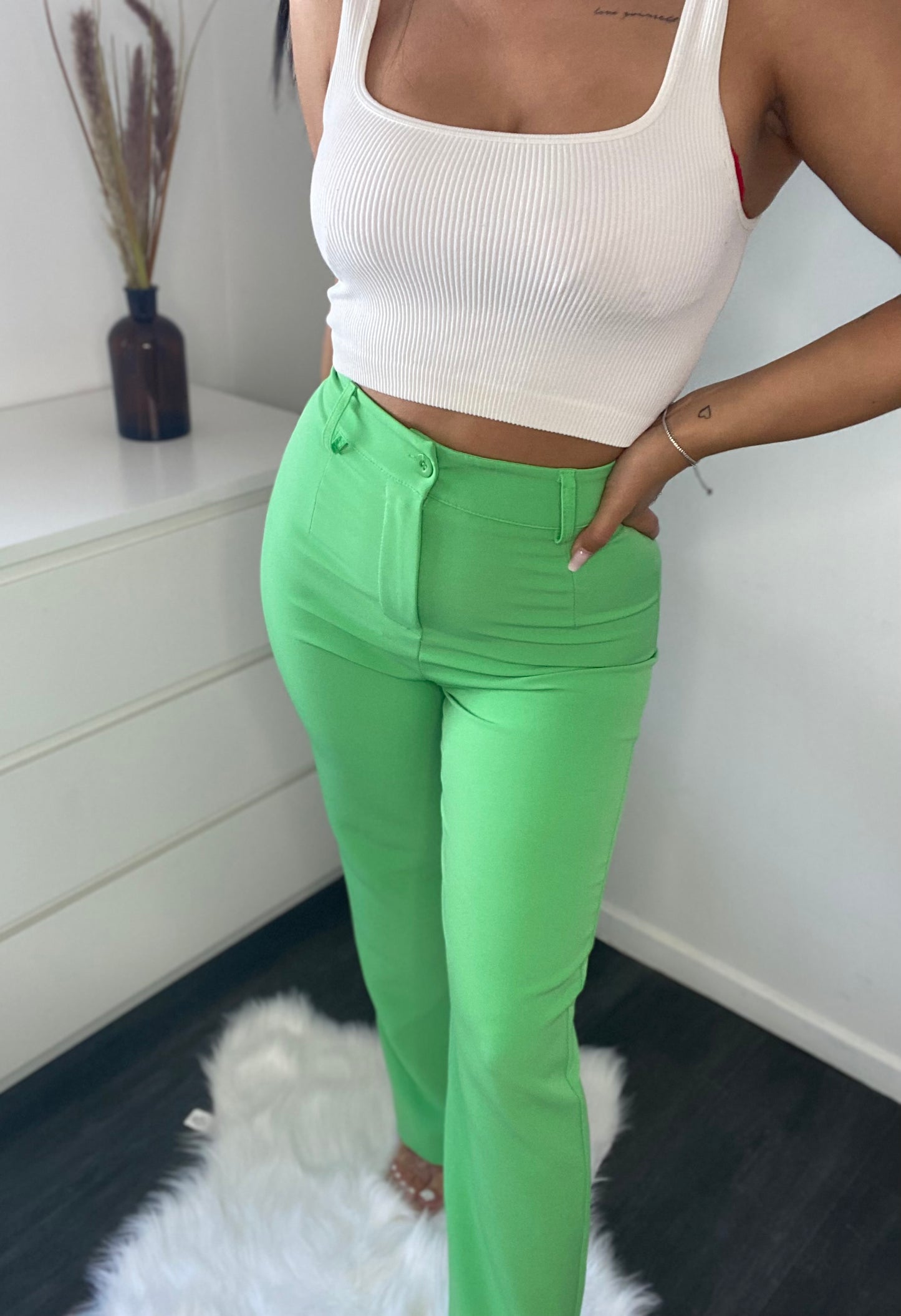 Calças clássicas - verde