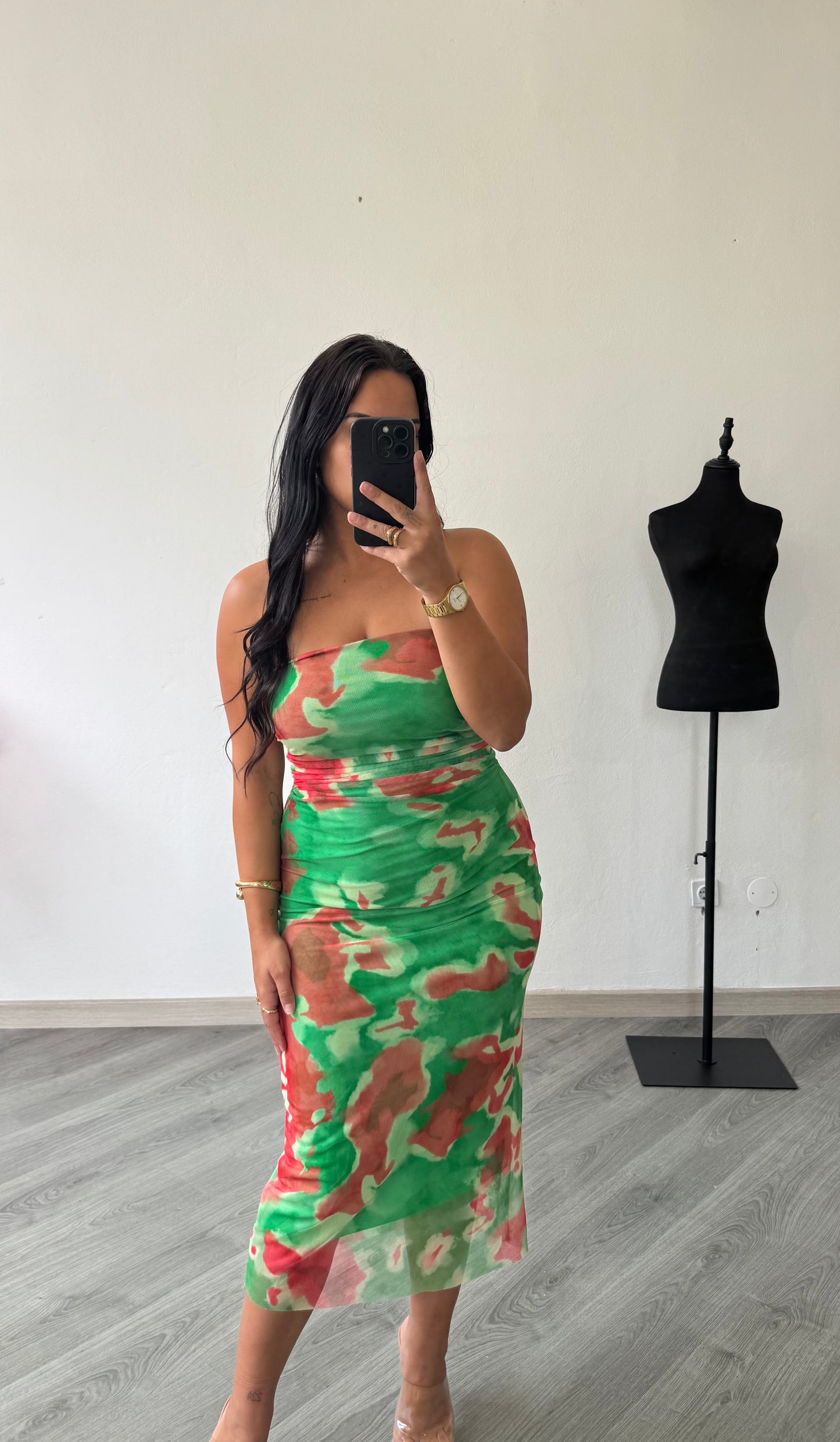 Vestido bustiê verde