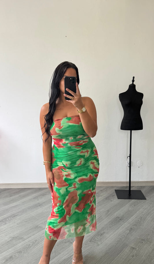 Vestido bustiê verde