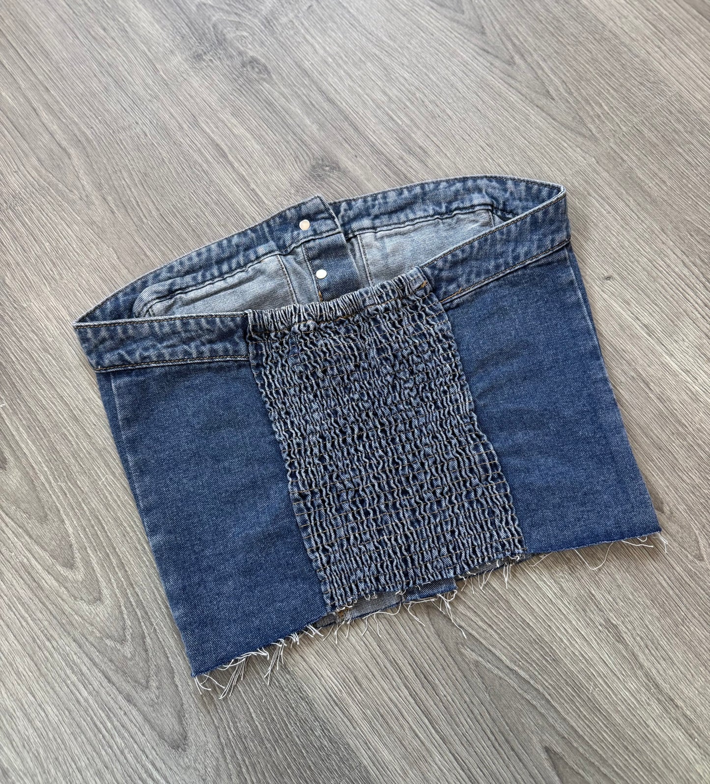 Bustiê botões denim
