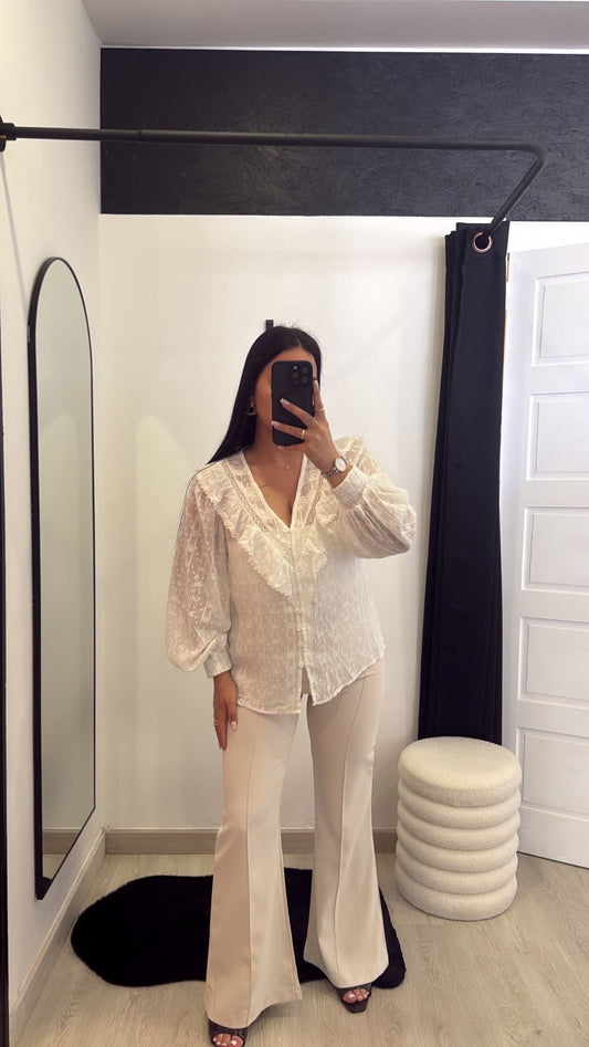 Blusa branca elegante