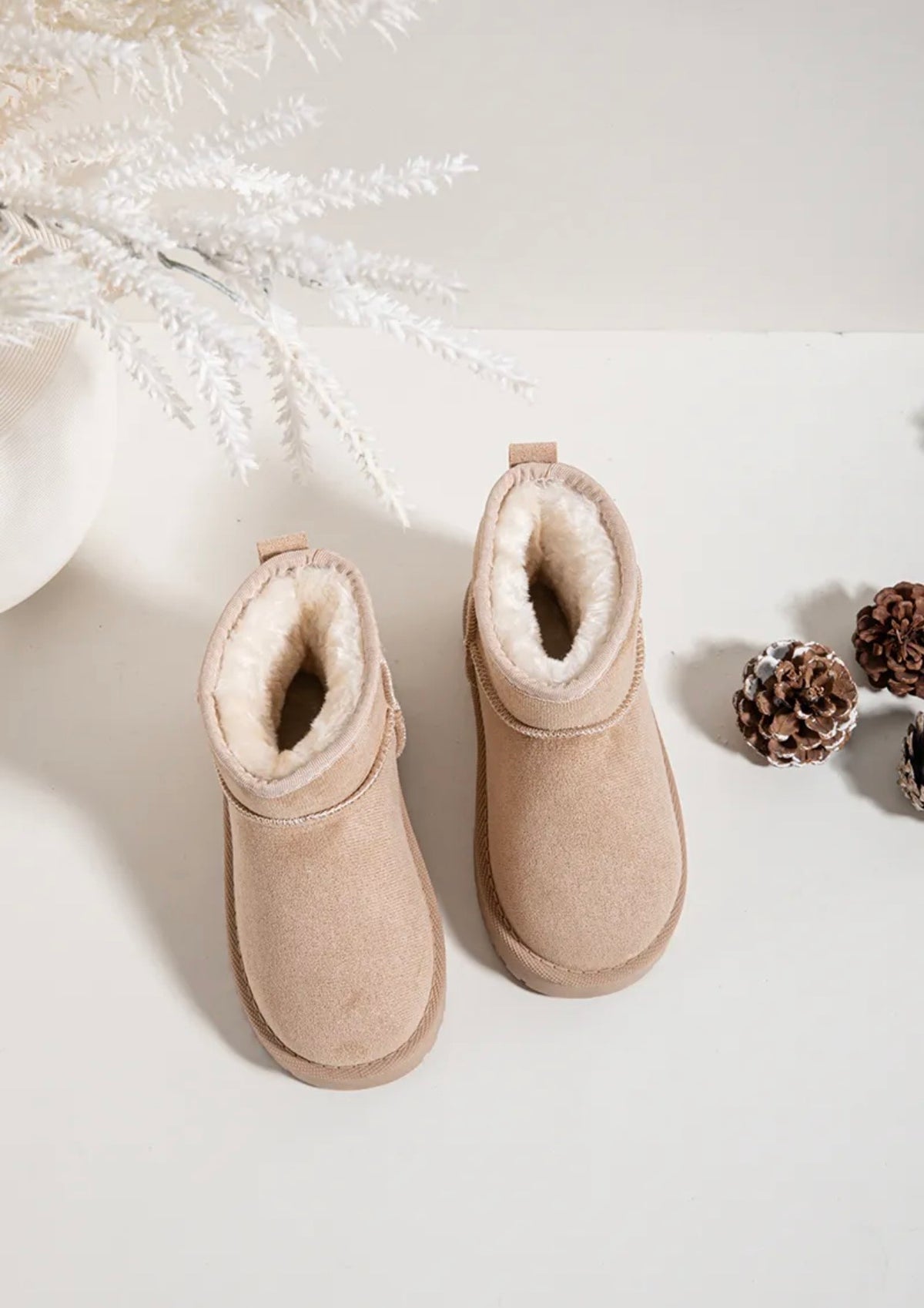 Botas de neve bege