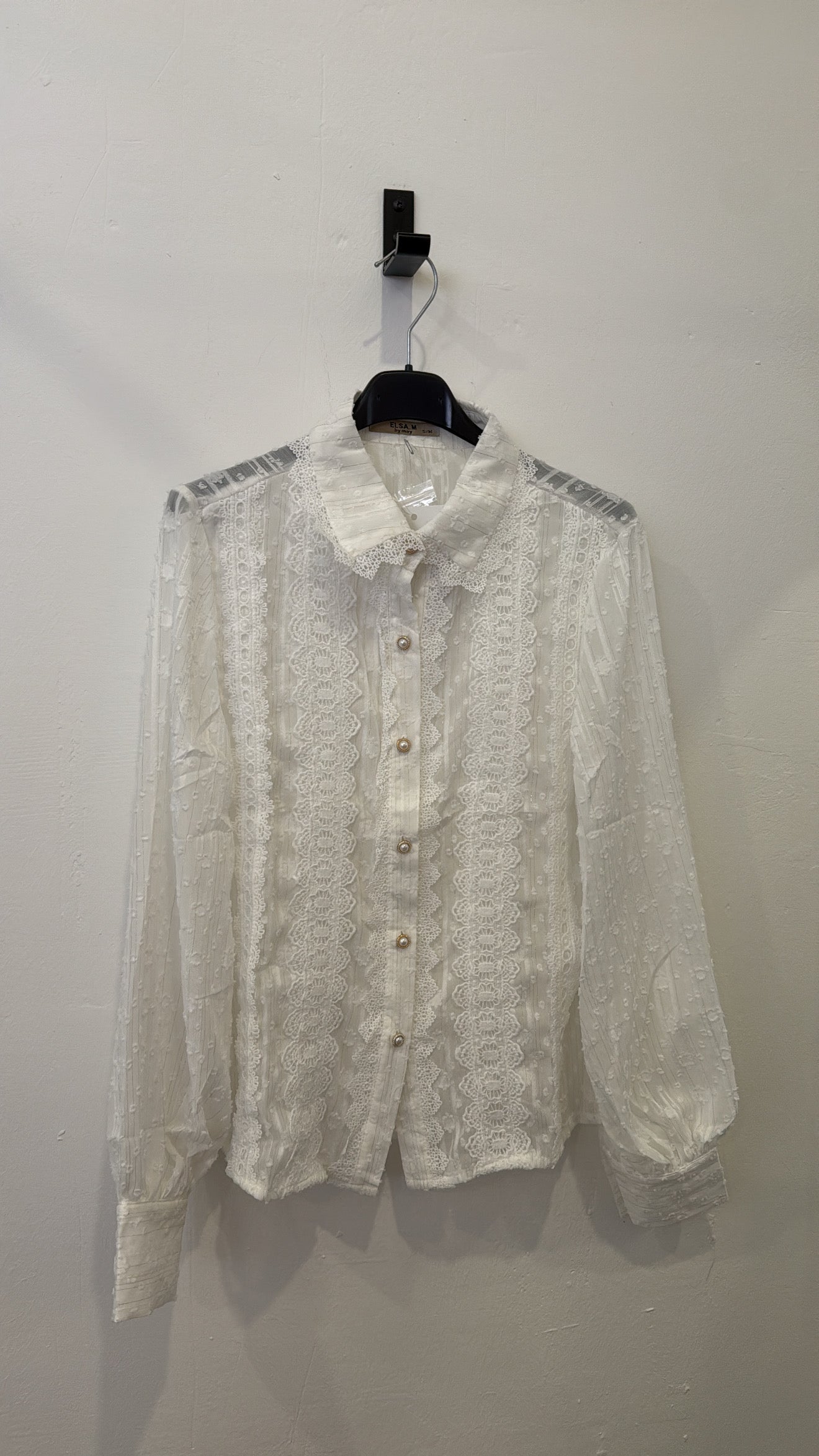Camisa em renda - branco