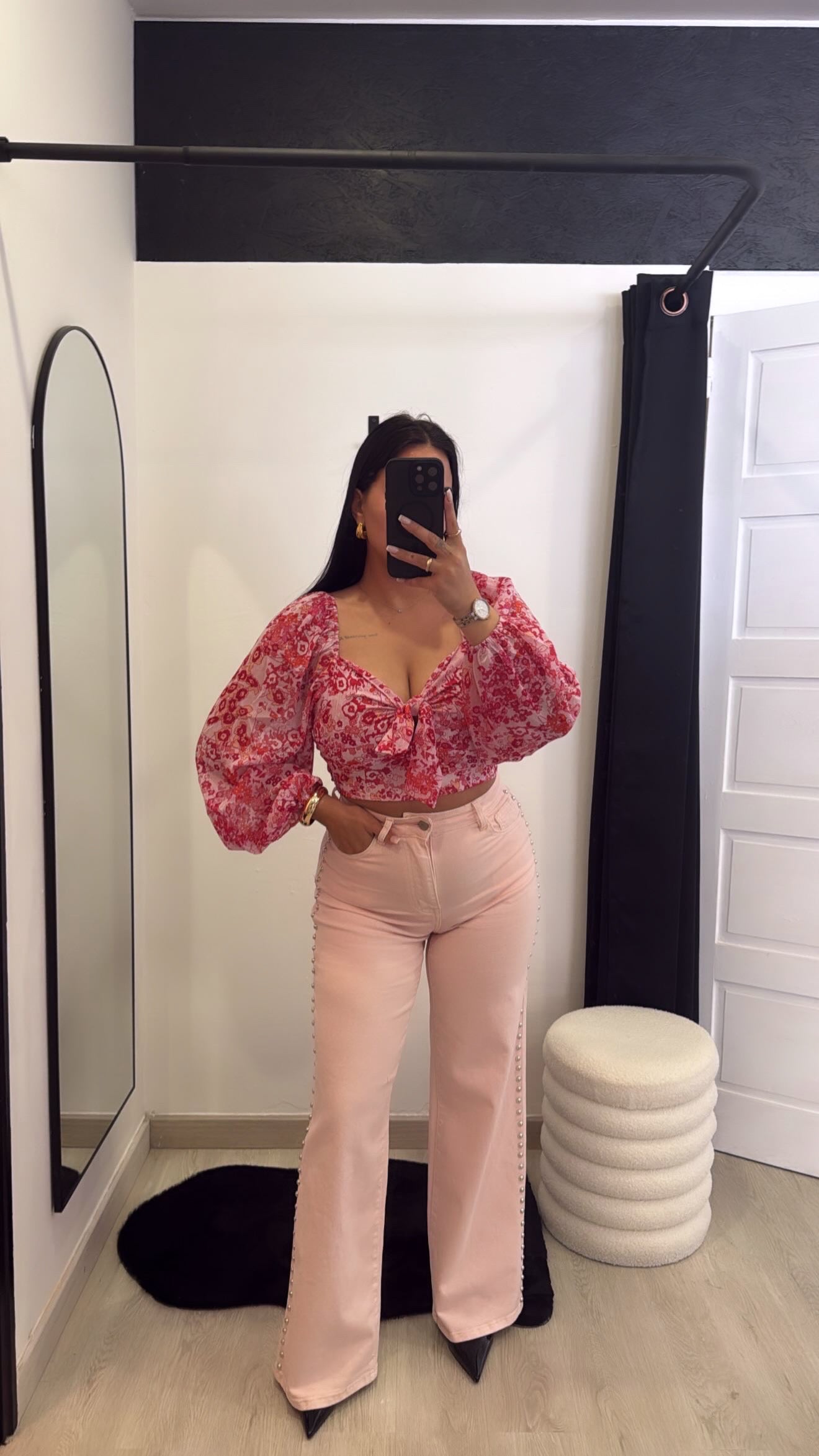 Calças de ganga Wide leg REDIAL - rosa