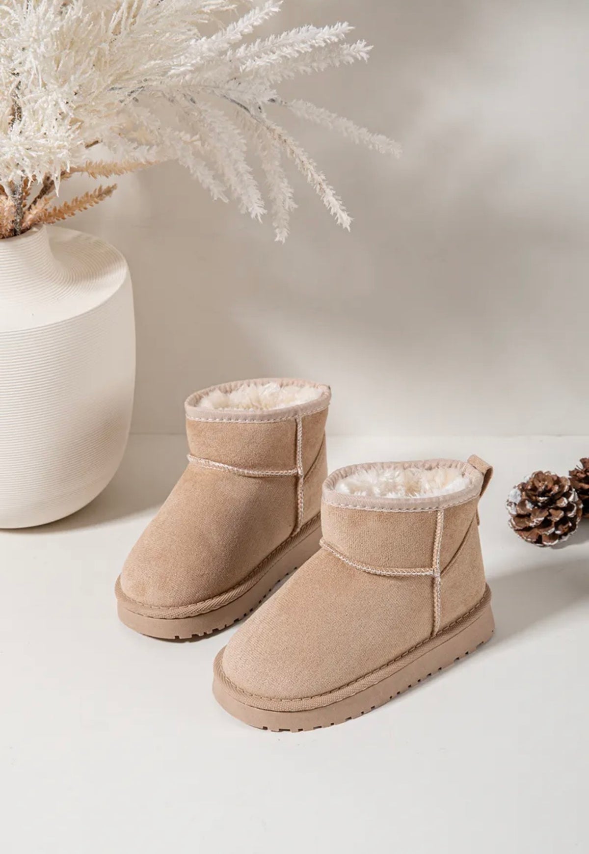 Botas de neve bege