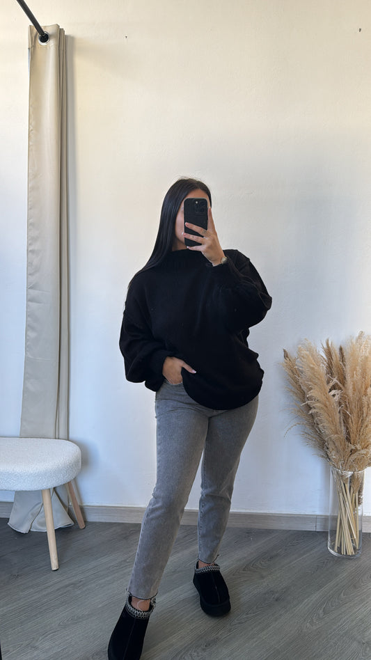 Calças de ganga MOM FIT - cinzento