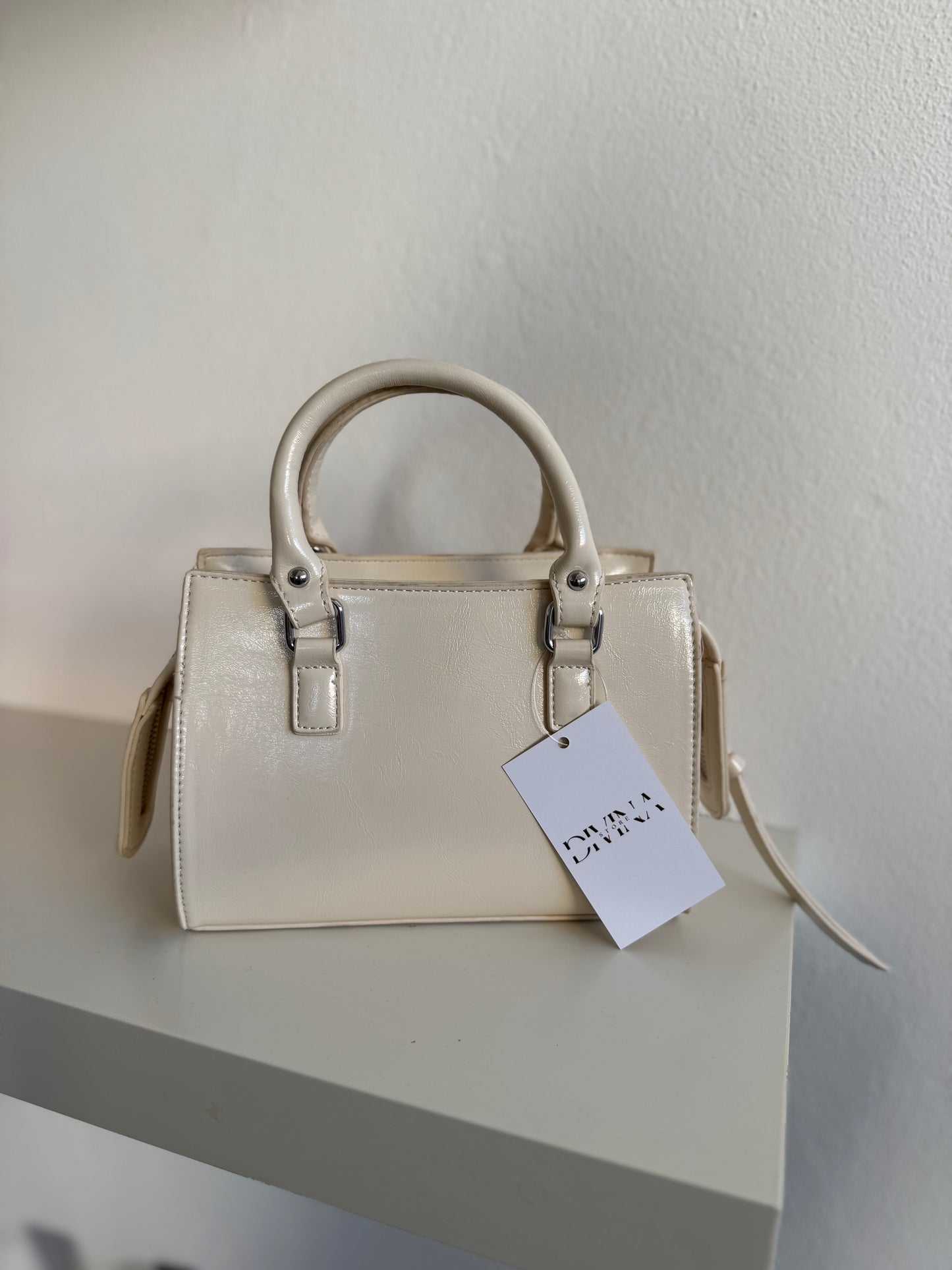 Mala com tiracolo bege